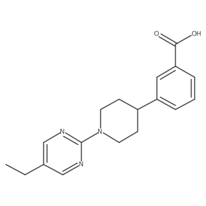 3-(1-(5-Ethylpyrimidin-2-yl)piperidin-4-yl)benzoic acid Structure