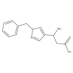 (3R)-3-amino-3-(1-benzyl-1H-pyrazol-4-yl)propanoic acid结构式