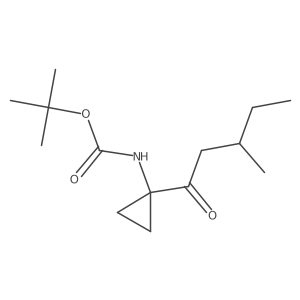 tert-butyl N-[1-(3-methylpentanoyl)cyclopropyl]carbamate结构式