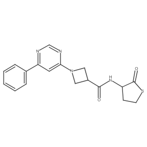 N-(2-oxotetrahydrothiophen-3-yl)-1-(6-phenylpyrimidin-4-yl)azetidine-3-carboxamide Structure