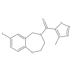 (7-fluoro-2,3-dihydrobenzo[f][1,4]oxazepin-4(5H)-yl)(4-methyl-1,2,3-thiadiazol-5-yl)methanone Structure