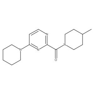 (4-Methylpiperidin-1-yl)(4-(piperidin-1-yl)pyrimidin-2-yl)methanone结构式