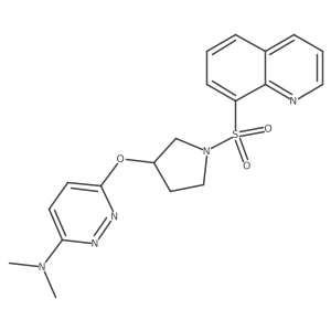 N,N-dimethyl-6-((1-(quinolin-8-ylsulfonyl)pyrrolidin-3-yl)oxy)pyridazin-3-amine Structure