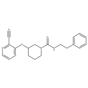 3-((3-cyanopyrazin-2-yl)oxy)-N-phenethylpiperidine-1-carboxamide Structure