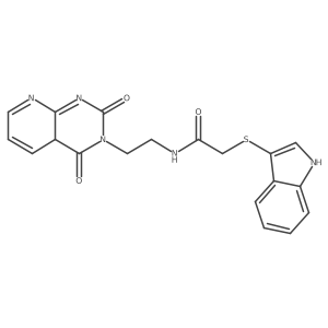N-[2-(2,4-dioxo-4aH-pyrido[2,3-d]pyrimidin-3-yl)ethyl]-2-(1H-indol-3-ylsulfanyl)acetamide结构式