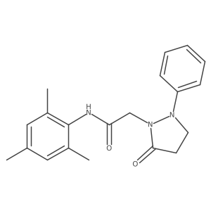 N-mesityl-2-(5-oxo-2-phenylpyrazolidin-1-yl)acetamide结构式