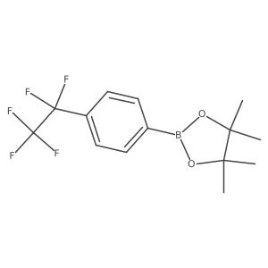 4,4,5,5-Tetramethyl-2-[4-(pentafluoroethyl)phenyl]-1,3,2-dioxaborolane Structure