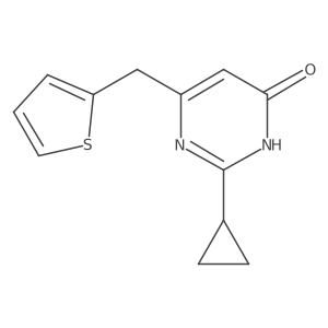 2-Cyclopropyl-6-(thiophen-2-ylmethyl)pyrimidin-4-ol Structure