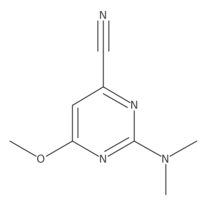 2-(Dimethylamino)-6-methoxypyrimidine-4-carbonitrile结构式