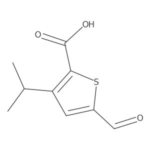 5-Formyl-3-(propan-2-yl)thiophene-2-carboxylic acid结构式