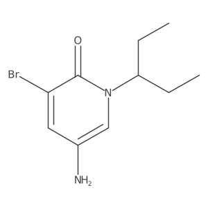 5-Amino-3-bromo-1-(pentan-3-yl)-1,2-dihydropyridin-2-one Structure