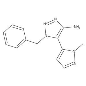1-benzyl-5-(1-methyl-1H-pyrazol-5-yl)-1H-1,2,3-triazol-4-amine结构式