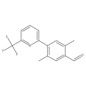 2,5-Dimethyl-4-[6-(trifluoromethyl)pyridin-2-yl]benzaldehyde结构式