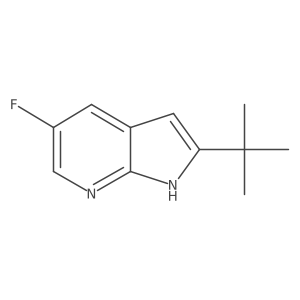 2-tert-butyl-5-fluoro-1H-pyrrolo[2,3-b]pyridine结构式