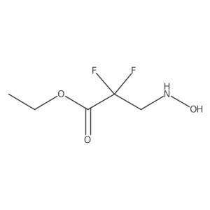 Ethyl 2,2-difluoro-3-(hydroxyamino)propanoate结构式