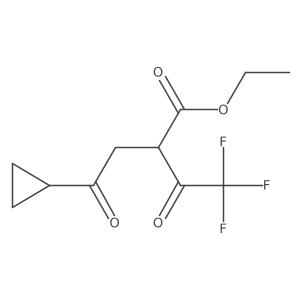 Ethyl 2-(2-cyclopropyl-2-oxoethyl)-4,4,4-trifluoro-3-oxobutanoate Structure
