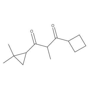 1-Cyclobutyl-3-(2,2-dimethylcyclopropyl)-2-methylpropane-1,3-dione Structure