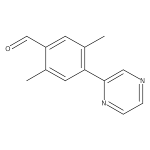 2,5-Dimethyl-4-(pyrazin-2-yl)benzaldehyde Structure