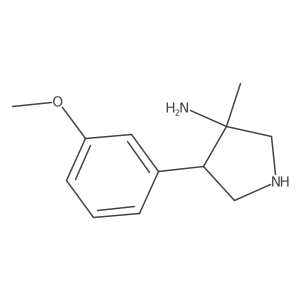 4-(3-Methoxyphenyl)-3-methylpyrrolidin-3-amine结构式
