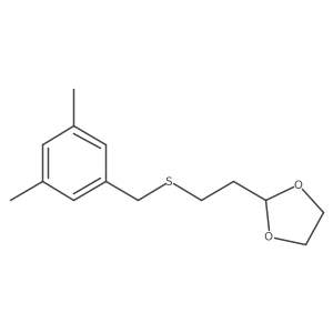 2-(2-{[(3,5-Dimethylphenyl)methyl]sulfanyl}ethyl)-1,3-dioxolane Structure