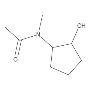 N-(2-hydroxycyclopentyl)-N-methylacetamide结构式