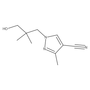 1-(3-hydroxy-2,2-dimethylpropyl)-3-methyl-1H-pyrazole-4-carbonitrile结构式