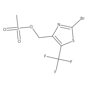 (2-Bromo-5-(trifluoromethyl)thiazol-4-yl)methyl methanesulfonate结构式