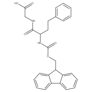 2-[(2S)-2-({[(9H-fluoren-9-yl)methoxy]carbonyl}amino)-4-phenylbutanamido]acetic acid结构式