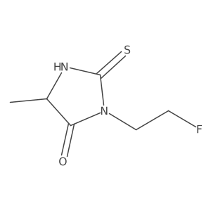 (5R)-3-(2-fluoroethyl)-5-methyl-2-sulfanylideneimidazolidin-4-one Structure