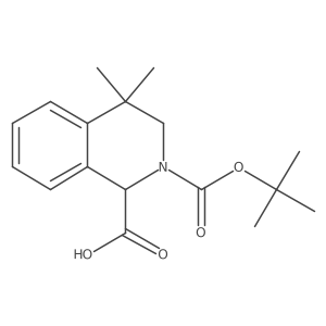 2-N-Boc-4,4-dimethyl-1,2,3,4-tetrahydroisoquinoline-1-carboxylic acid Structure