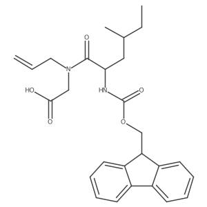 2-[2-({[(9H-fluoren-9-yl)methoxy]carbonyl}amino)-4-methyl-N-(prop-2-en-1-yl)hexanamido]acetic acid Structure