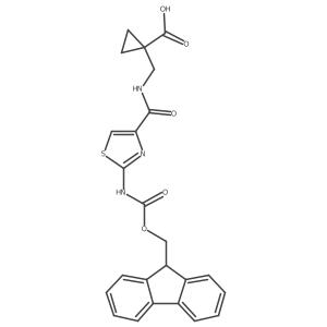 1-({[2-({[(9H-fluoren-9-yl)methoxy]carbonyl}amino)-1,3-thiazol-4-yl]formamido}methyl)cyclopropane-1-carboxylic acid Structure