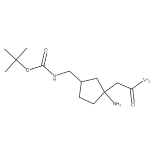 tert-butyl N-{[3-amino-3-(carbamoylmethyl)cyclopentyl]methyl}carbamate Structure