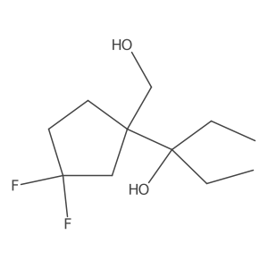 3-[3,3-Difluoro-1-(hydroxymethyl)cyclopentyl]pentan-3-ol Structure