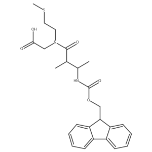 2-[3-({[(9H-fluoren-9-yl)methoxy]carbonyl}amino)-2-methyl-N-[2-(methylsulfanyl)ethyl]butanamido]acetic acid Structure