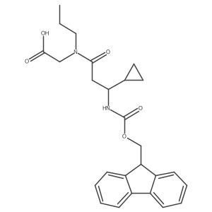 2-[3-cyclopropyl-3-({[(9H-fluoren-9-yl)methoxy]carbonyl}amino)-N-propylpropanamido]acetic acid结构式
