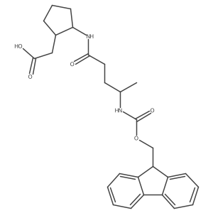 2-{2-[4-({[(9H-fluoren-9-yl)methoxy]carbonyl}amino)pentanamido]cyclopentyl}acetic acid结构式