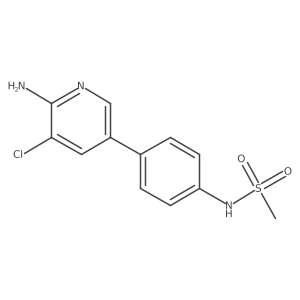 N-[4-(6-amino-5-chloropyridin-3-yl)phenyl]methanesulfonamide结构式