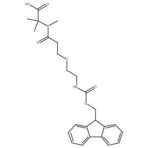 2-{3-[2-({[(9H-fluoren-9-yl)methoxy]carbonyl}amino)ethoxy]-N-methylpropanamido}-2-methylpropanoic acid结构式