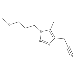 2-[1-(3-methoxypropyl)-5-methyl-1H-1,2,3-triazol-4-yl]acetonitrile Structure