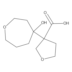 3-(4-Hydroxyoxepan-4-yl)oxolane-3-carboxylic acid结构式