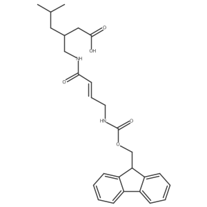 3-{[4-({[(9H-fluoren-9-yl)methoxy]carbonyl}amino)but-2-enamido]methyl}-5-methylhexanoic acid结构式