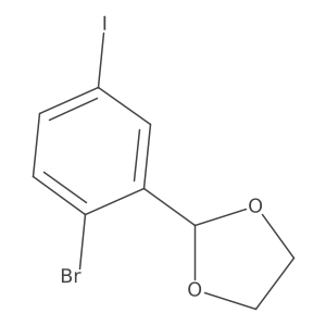 2-(2-Bromo-5-iodophenyl)-1,3-dioxolane Structure