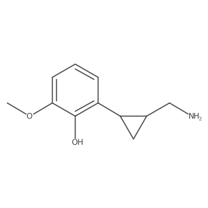 rac-2-[(1R,2R)-2-(aminomethyl)cyclopropyl]-6-methoxyphenol Structure