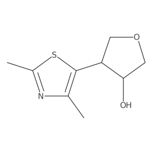 rac-(3R,4S)-4-(dimethyl-1,3-thiazol-5-yl)oxolan-3-ol Structure