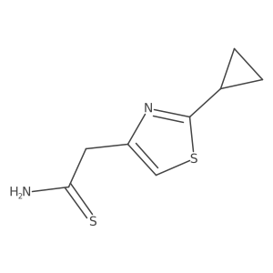 2-(2-Cyclopropyl-1,3-thiazol-4-yl)ethanethioamide Structure