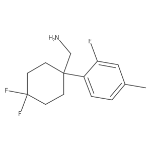 [4,4-Difluoro-1-(2-fluoro-4-methylphenyl)cyclohexyl]methanamine Structure