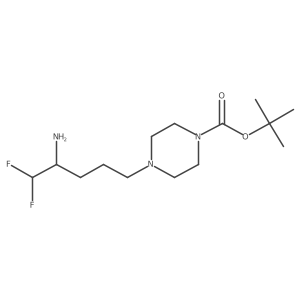 Tert-butyl 4-(4-amino-5,5-difluoropentyl)piperazine-1-carboxylate结构式