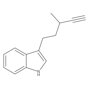 3-(3-methylpent-4-yn-1-yl)-1H-indole Structure