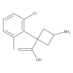3-Amino-1-(2-chloro-6-methylphenyl)cyclobutane-1-carboxylic acid结构式